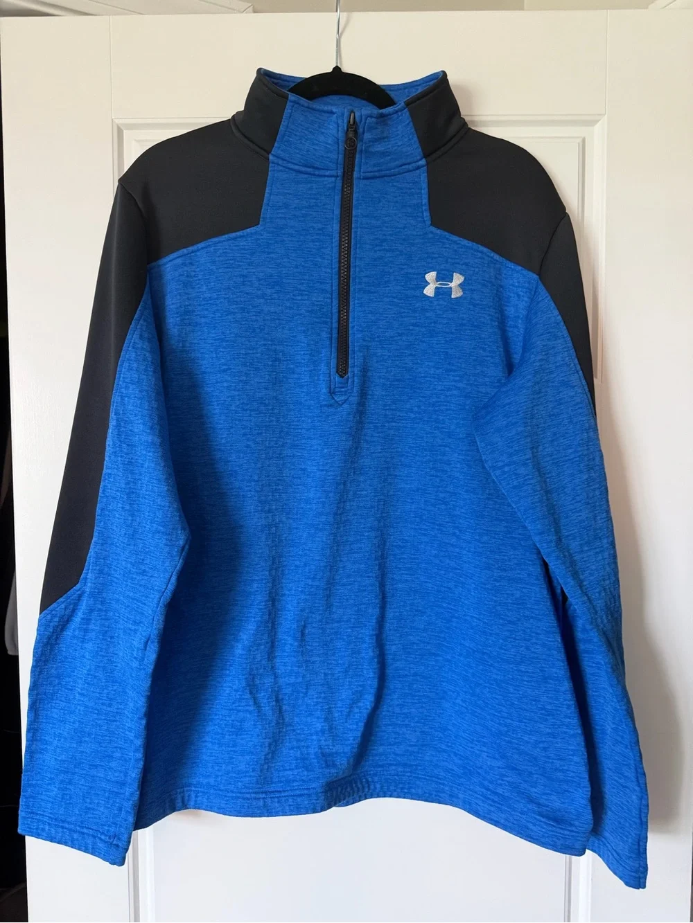 Under Armour Blue and Black Quarter-Zip Performance Top